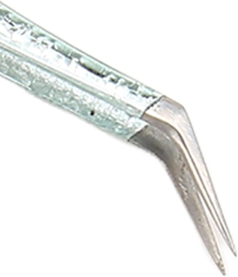 Stainless Steel Nail Art Tweezers 4 Pack With Silicone Pressing Head Fine Point Comfortable Grip - Image 2